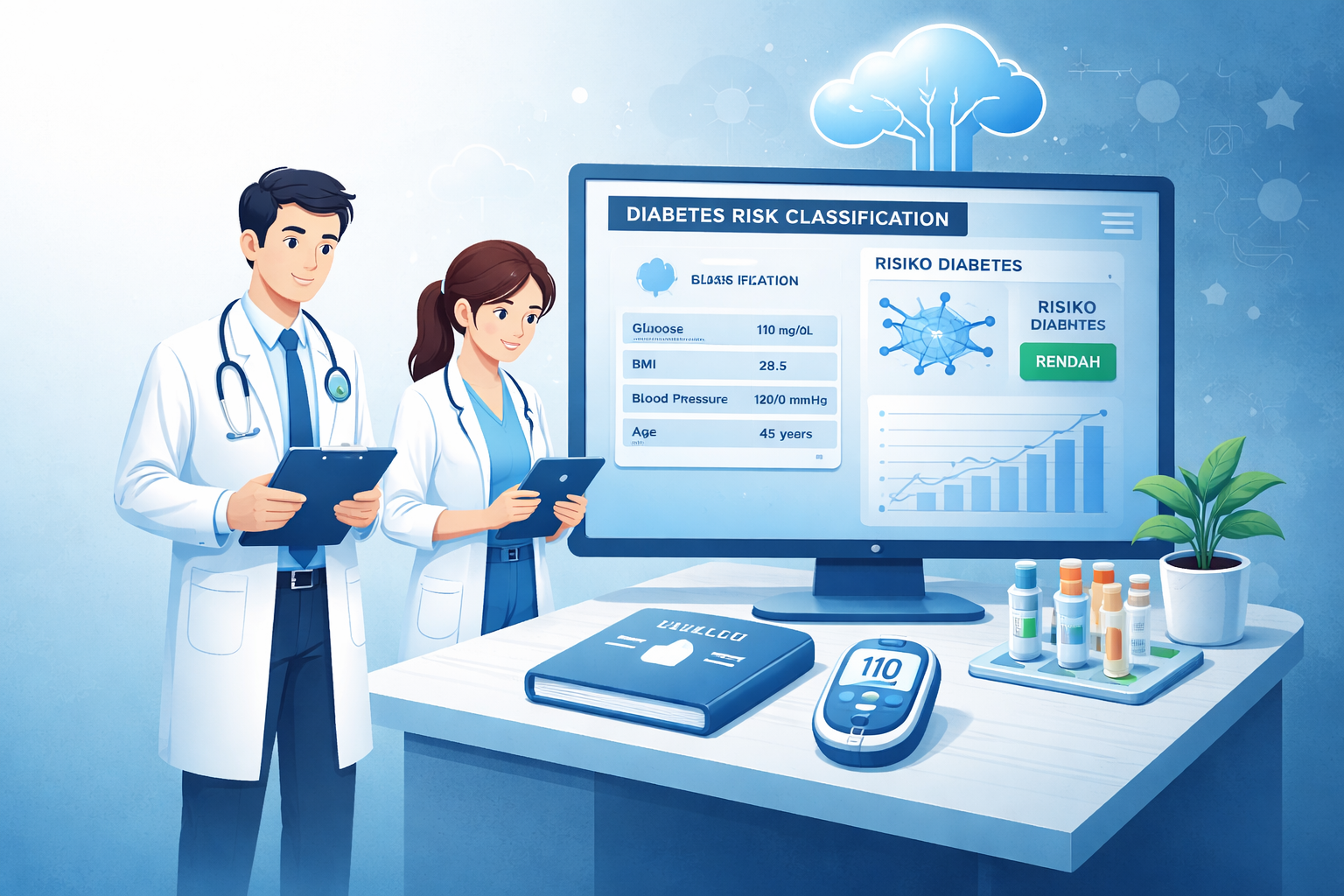 Ilustrasi tentang sistem klasifikasi diabetes